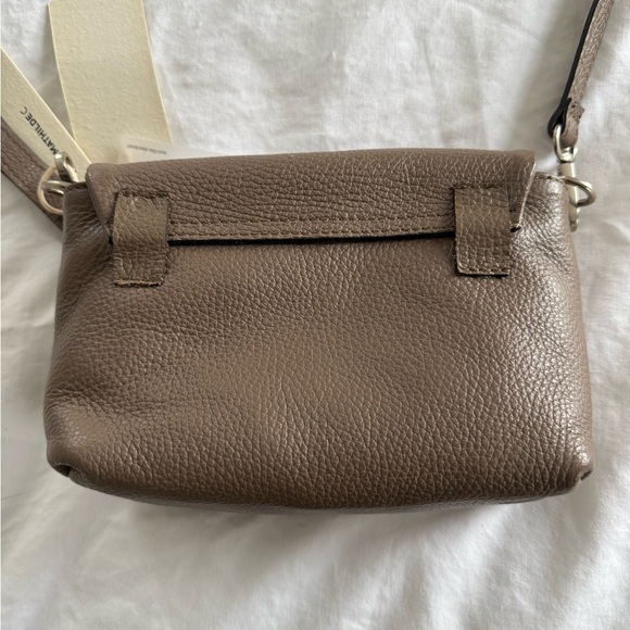 Mathilde C Taupe Italian Leather Crossbody Bag - Picture 5 of 6